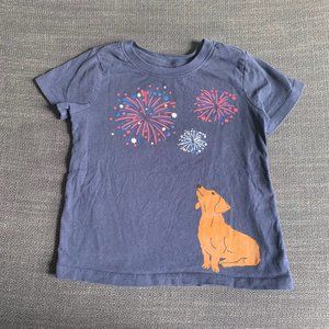 Hanna Andersson fireworks tshirt, 5Y